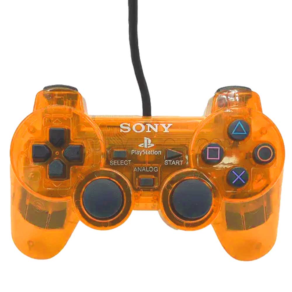 دسته بازی PS2 شفاف نارنجی