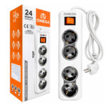 رابط برق 4 خانه امگا مدل OMEGA R4000 طول 1.5 متر