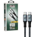 کابل شارژ دو سر تایپ سی کی نت پلاس مدل KNET PLUS KP-CUCM4010 USB-C 240W طول 1 متر
