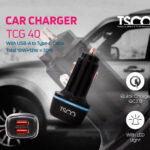 شارژر فندکی تسکو مدل TSCO TCG40 مشکی همراه کابل - تصویر 2