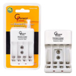 شارژر باتری قلمی و نیم قلمی 4 عددی جنرال پاور مدل GENERAL POWER GC-406W