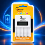 شارژر باتری قلمی و نیم قلمی 4 عددی جنرال پاور مدل GENERAL POWER GC-407 LCD - تصویر 2