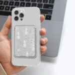 جا کارتی مگ سیف دار  مدل WALLET MAGSAFE Rabbit چرم طرح خرگوش نقره ای - تصویر 2