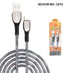 0کابل  TYPE-C CB74مشکی .3A MOXOM - تصویر 2