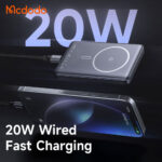 پاوربانک وایرلس مکدودو مدل MCDODO MC-4651 10000mAh 20W مشکی - تصویر 2