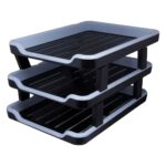 کازیه سه طبقه پلاستیکی AMIRAN S3 مشکی - تصویر 2