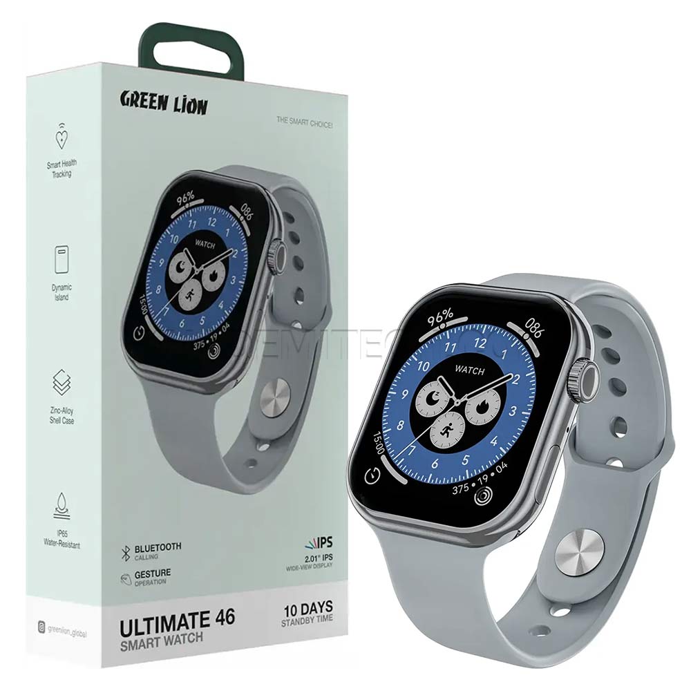 ساعت هوشمند گرین لاین مدل GreenLion ULTIMATE 46 نقره ای