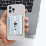 جا کارتی مگ سیف دار مدل WALLET MAGSAFE POLO چرم نقره ای - تصویر 2