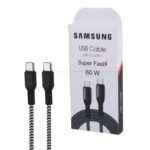 کابل شارژ دو سر تایپ سی طرح سامسونگ مدل SAMSUNG USB-C to USB-C 60W کنفی