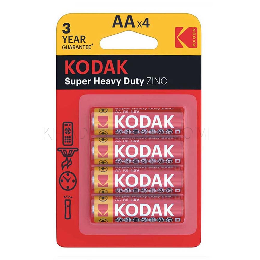 باطری ساده قلمی زینک مدل KODAK ZINC چهار کارتی