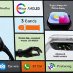 ساعت هوشمند مدل AMOLED S13 همراه با سه بند - تصویر 2