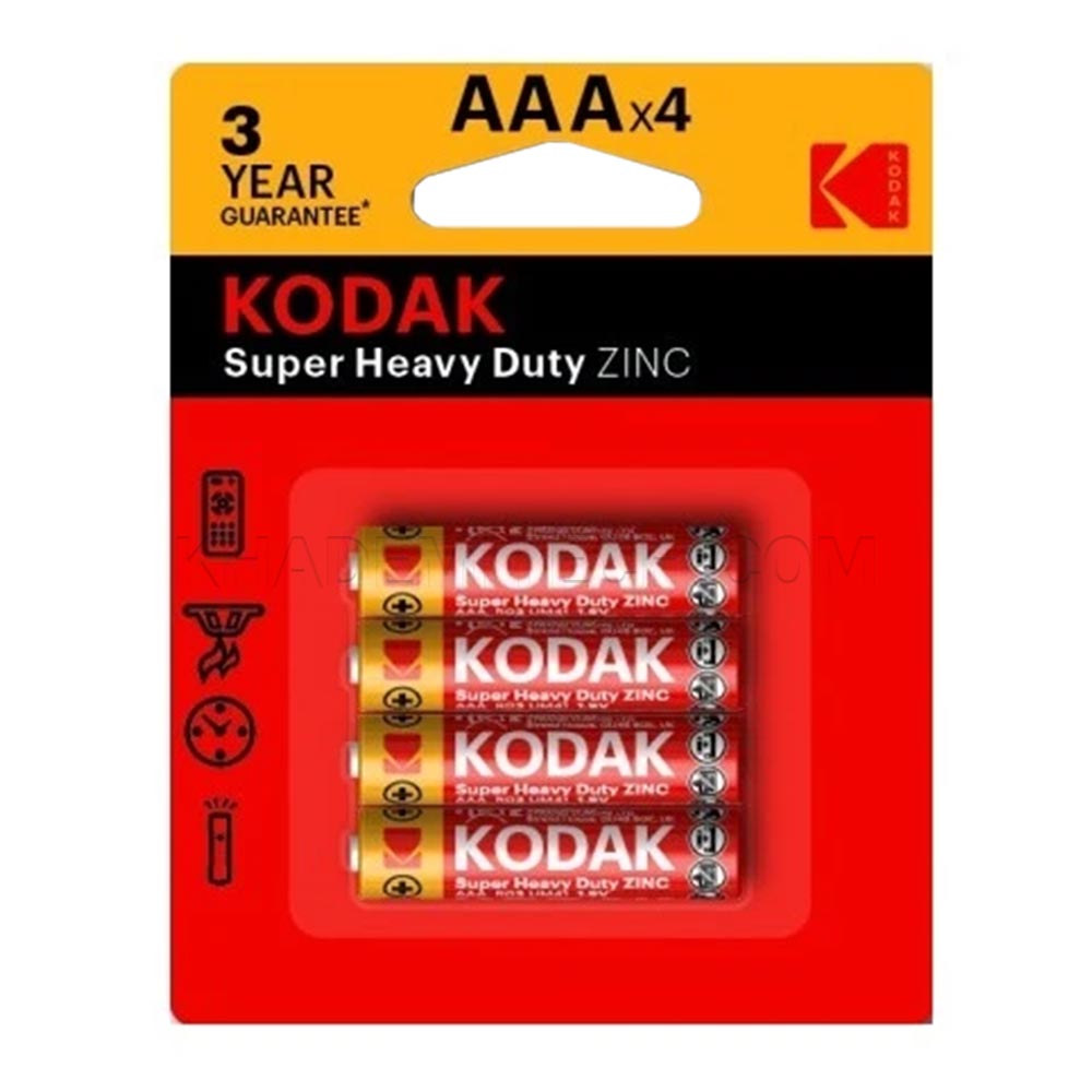 باطری ساده نیم قلم کداک مدل KODAK ZINC چهار کارتی