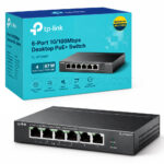 هاب سوئیچ 6 پورت تی پی لینک مدل TP-LINK TL-SF1006P Switch with 4-Port PoE