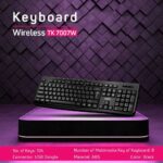 کیبورد بی سیم تسکو مدل TSCO TK 7007W مشکی - تصویر 2