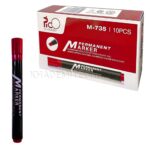 ماژیک پیکو مدل  PICO PERMANENT M-735  قرمز بسته 10 عددی