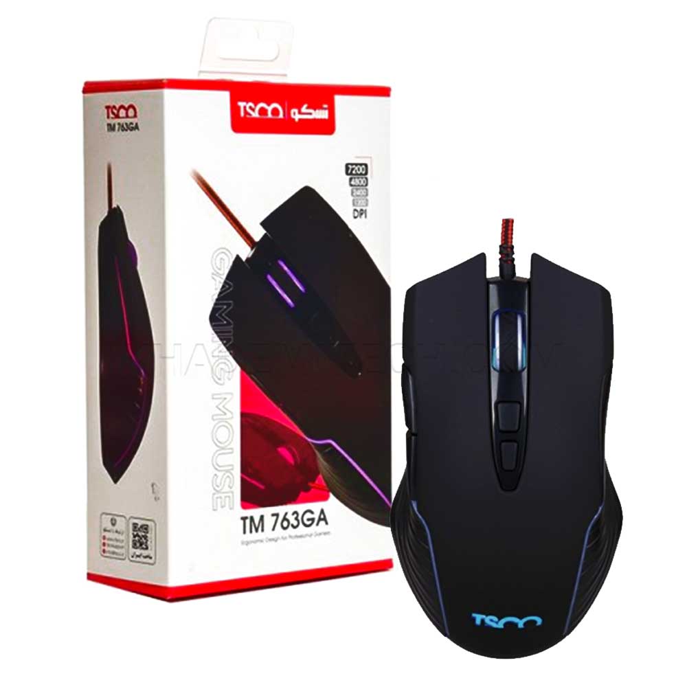 ماوس سیم دار گیمینگ تسکو مدل TSCO TM 763GA