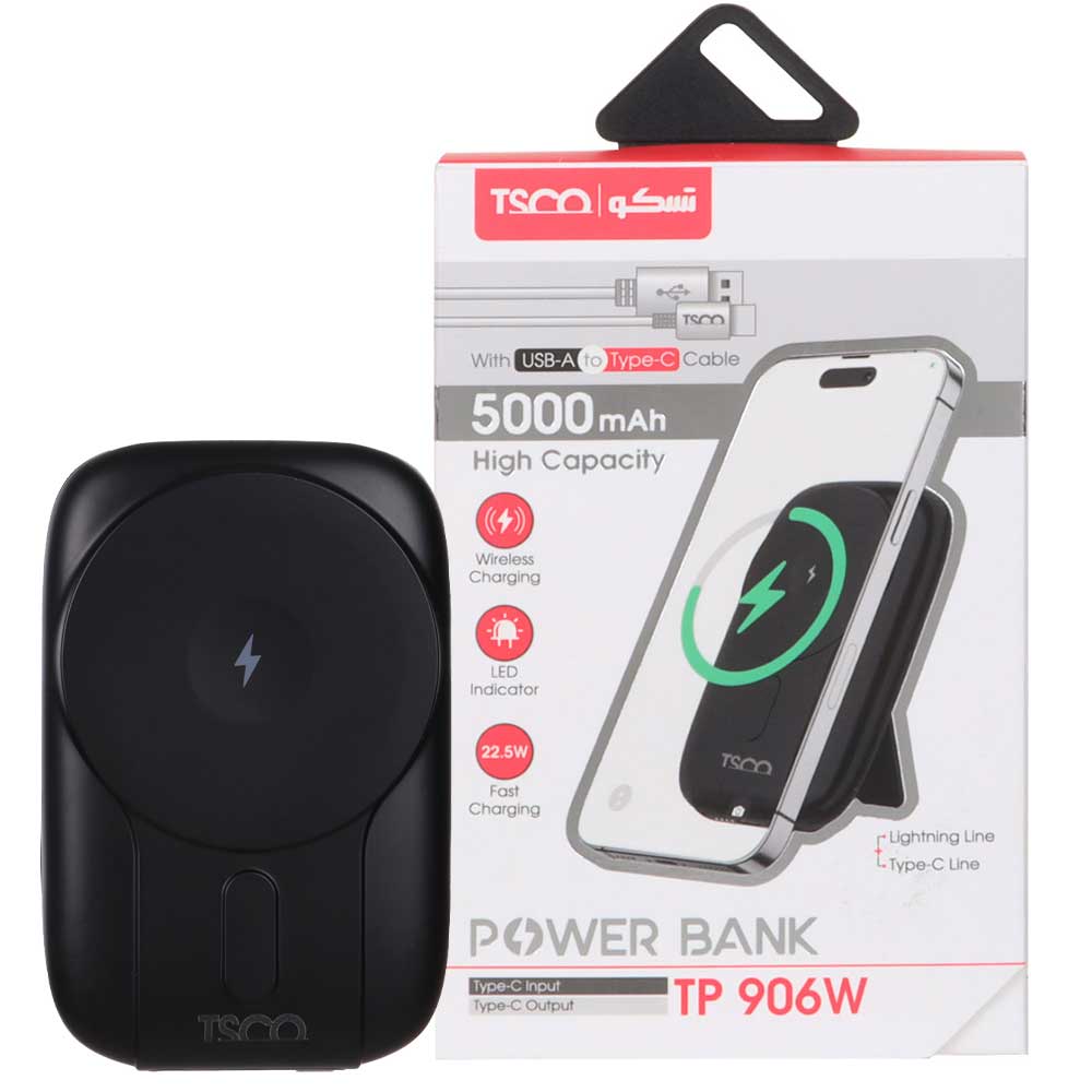 پاوربانک تسکو مدل TSCO TP906W 5000mAh مشکی