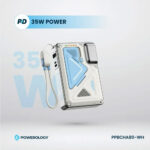 پاوربانک مگ سیف و شارژر دیواری پاورولوژی مدل POWEROLOGY PPBCHA80-WH MagSafe 10000mAh PD 35W  سفید - تصویر 4