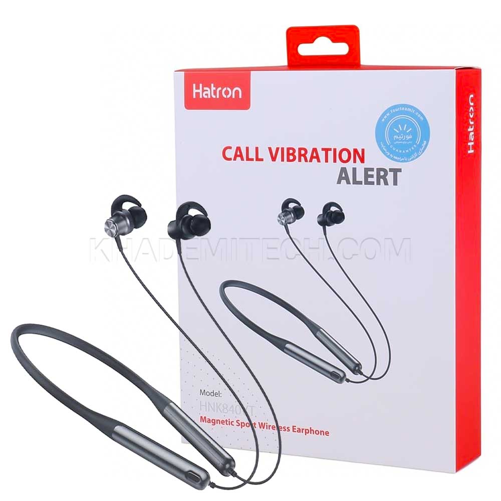 هندزفری بلوتوثی گردنی هترون مدل HATRON HNK840VT مشکی