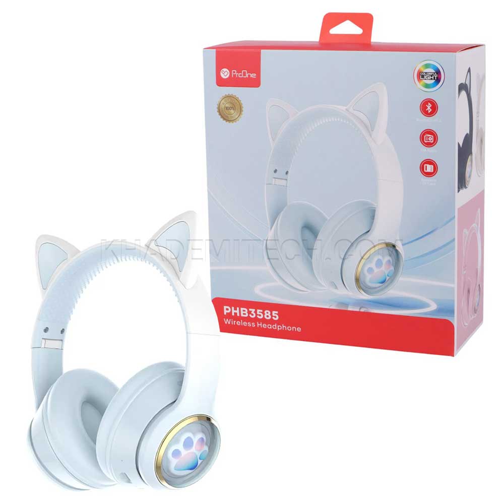 هدست بی سیم پرووان مدل PROONE PHB3585 آبی