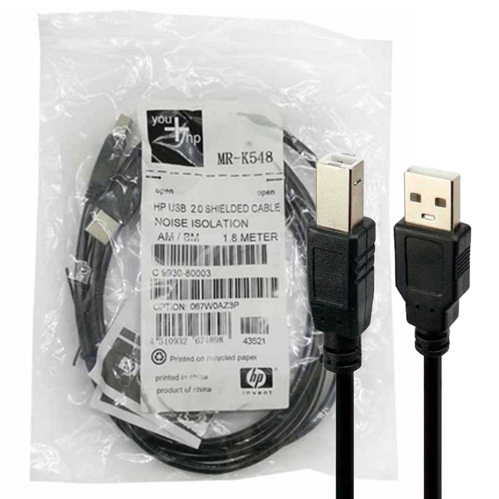 کابل پرینتر اچ پی مدل HP 1.8M دفترچه دار