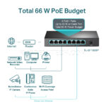 هاب سوئیچ 8 پورت تی پی لینک مدل TP-LINK SF1008P 8-Port Desktop Switch with 4-Port PoE - تصویر 2