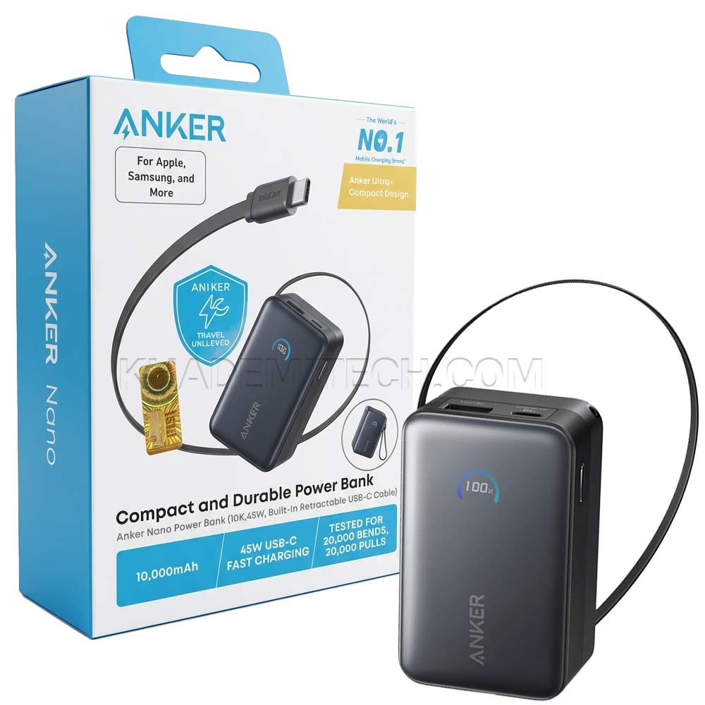 پاوربانک انکر مدل ANKER A1638H11 10000mAh مشکی