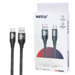 کابل شارژ تایپ سی نیتو مدل NITU NC393 Type-c مشکی طول 1 متر