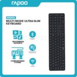 کیبورد بی سیم رپو مدل RAPOO E9550L خاکستری - تصویر 2