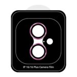 محافظ لنز شابلون دار آیفون مدل IPHONE 16 صورتی - تصویر 2