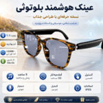 عینک افتابی هوشمند بی‌سیم پرووان مدل PROONE PSG50 SMART EYEWEAR مشکی طرح پلنگی - تصویر 3