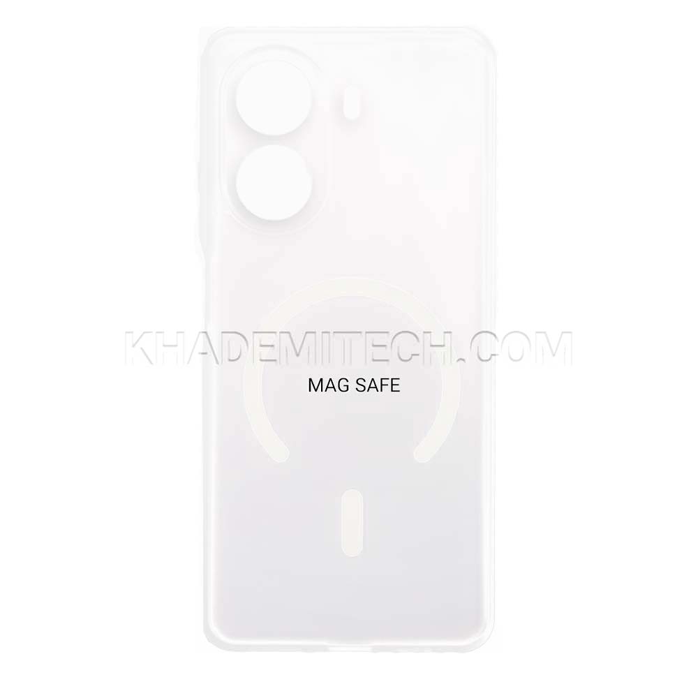 قاب ردمی مدل Xiaomi Redmi R13C MAG SAFE سفید مات