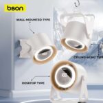 پنکه شارژی چراغ دار مدل bson FN003 - تصویر 3