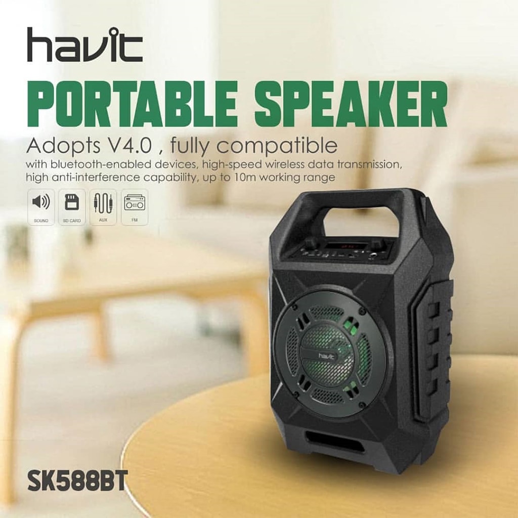 Havit-HV-SK588BT-Portable-Bluetooth-Speaker-2 0اسپیکربلوتوث هویت SK588 HAVIT - تصویر 1