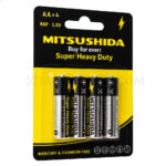 باتری ساده قلمی میتسوشیدا مدل MITSUSHIDA AA بسته 4 عددی - تصویر 2