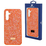 قاب سامسونگ سواروسکی مدل SWAROVSKI SAMSUNG S23 FE نارنجی