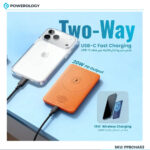پاوربانک وایرلس پاورولوژی مدل POWEROLOGY PPB063OG 5000mAh PD 20W نارنجی - تصویر 3