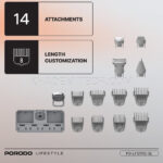 ست ماشین اصلاح چند کاره پرودو مدل PORODO PDLFST112SL 14 IN 1 GROOMING KIT - تصویر 3