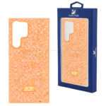قاب سامسونگ سواروسکی مدل SWAROVSKI SAMSUNG S23 ULTRA نارنجی
