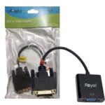 کابل DVI-D به VGA اکتیو رویال مدل ROYAL RC-125 مشکی