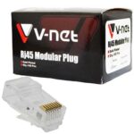 سوکت شبکه CAT6 وی نت V-NET V-NC6U0100 UTP بسته 100عددی