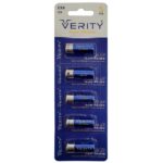 باتری ریموتی آلکالاین وریتی مدل VERITY 23A بسته 5 عددی