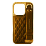 قاب اپل بنددار IPHONE 14 Pro Max ONEGIF چرم قهوه ای