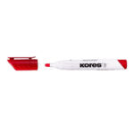 ماژیک وایت برد سر گرد کورس مدل KORES XW1 MARKER بسته 12 عددی قرمز - تصویر 2