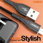 0کابل  TYPE-C CB31کنفی مشکی MOXOM