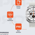 ساعت هوشمند پرودو مدل PORODO PDLFST011SL VOYAGER AMOLED نقره ای - تصویر 2