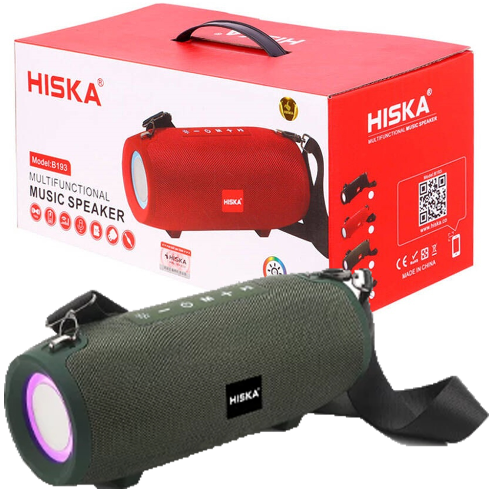bptmgeh5 اسپیکر قابل حمل هیسکا HISKA B193 سبز - تصویر 1