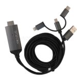 کابل تبدیل Micro و Type C و Lightning به HDMI کی نت پلاس مدل KNET PLUS KP-CT3 طول 2 متر - تصویر 2