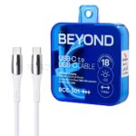 کابل شارژ دو سر تایپ سی بیاند مدل BEYOND BCC-501 USB-C to USB-C 60W سفید طول 1 متر