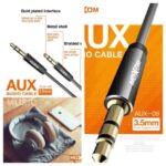 0کابل صدا AUX-09مشکی 1Mزرهی MOXOM - تصویر 3